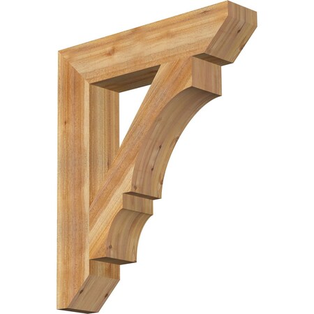 Ekena Millwork Balboa Slat Rough Sawn Bracket, Western Red Cedar, 6"W x 30"D x 36"H BKT06X30X36BOA06RWR